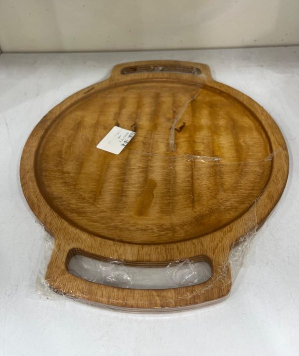 سینی گرد دو دسته چوبی
