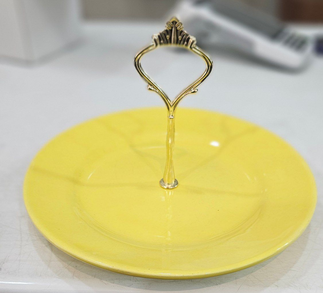 اردو خوری سرامیکی زرد-سبز