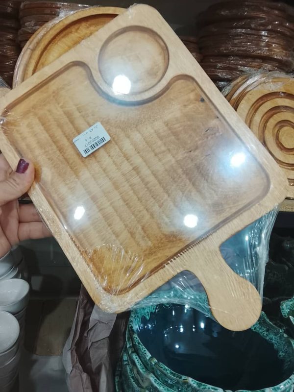 سینی دسته دار چوبی